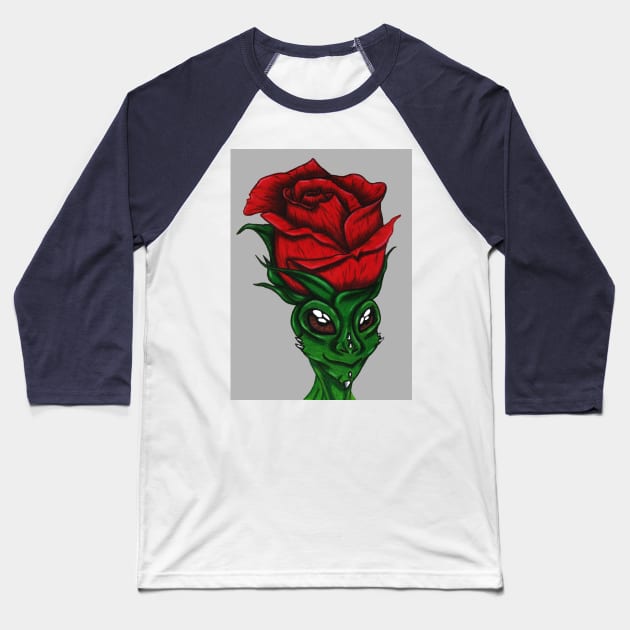 Extra Florrestrial Baseball T-Shirt by Nightcat17